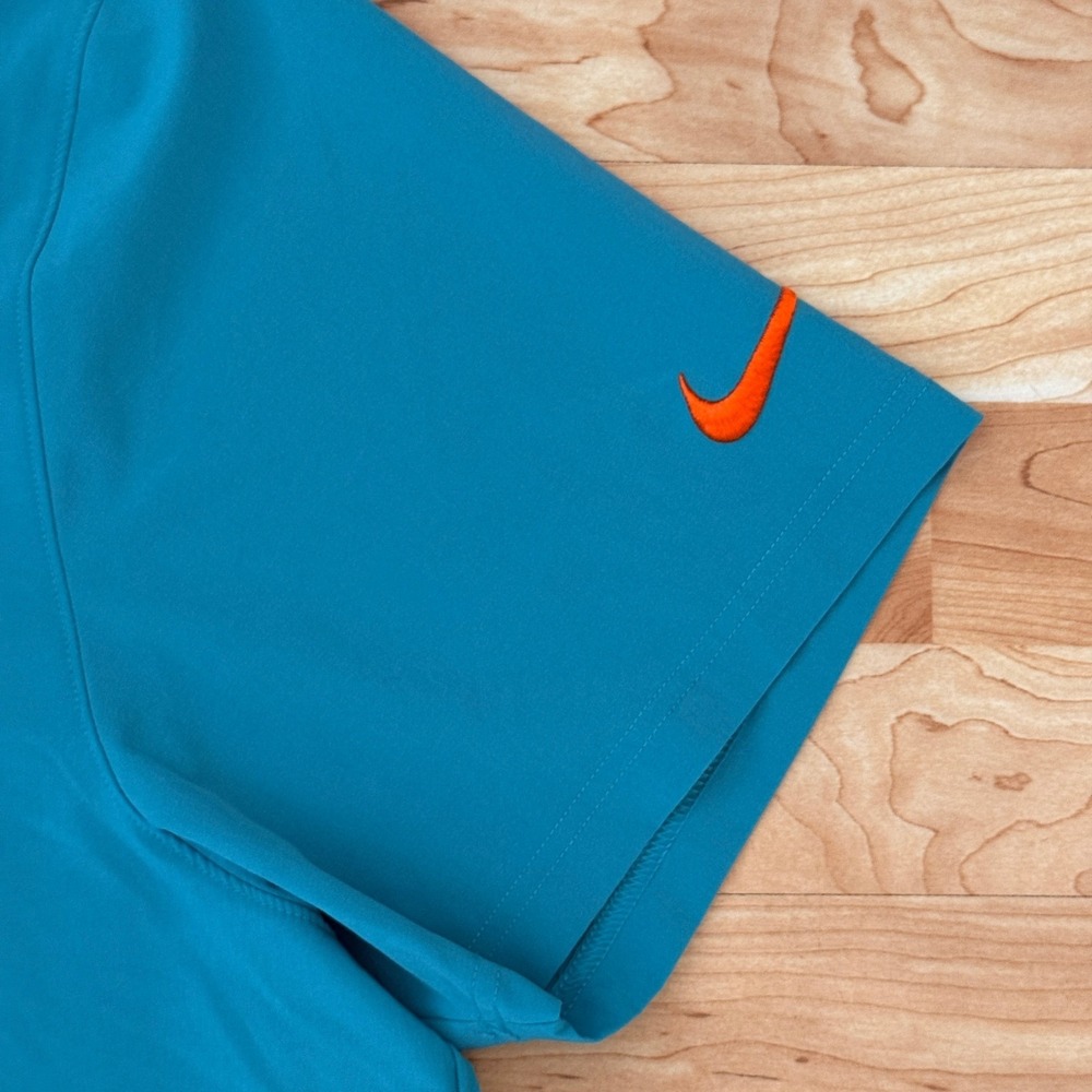 Nike NFL Miami Dolphins Dri-FIT Polo Shirt Mens XXL Aqua Teal Short Sleeve‎ - Picture 5 of 8